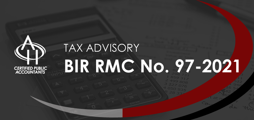 BIR RMC No. 97-2021