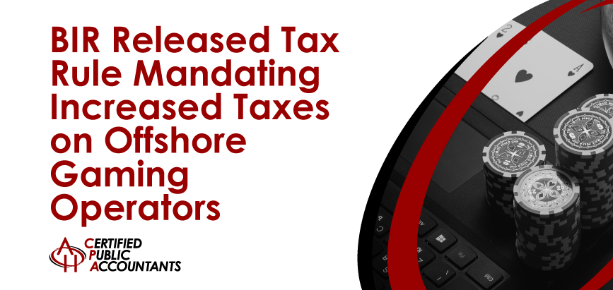 BIR Released Tax Regulations for Offshore Gaming Operators